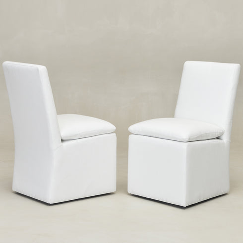 Diane Performance Dining Side Chair with Casters - Dining Chair | Modern Kitchen Chairs | Kinwell Furniture | Dining Chairs Performance Fabric