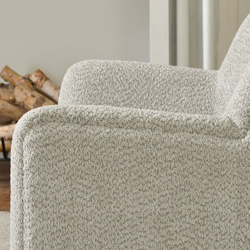 Vestie Chenille Swivel Barrel Chair - GrayGreen Modern Swivel Chair | Swivel Accent Chairs | Kinwell Furniture | Swivel Armchairs