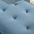 Tiziano Tufted 2-Piece Sectional Sofa – Blue Velvet Reversible Chaise Couch with Accent Pillows | Mid-Century Modern L-Shaped Sofa | Kinwell Furniture