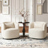Ashlie Linen Swivel Barrel Chair - Ivory Modern Swivel Chair | Swivel Accent Chairs | Kinwell Furniture | Swivel Armchairs