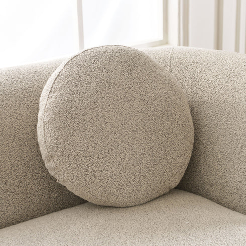 Otto Bouclé Loveseat in Taupe – Modern Boucle 2 Seater Sofa | Small Apartment Sofa | Cozy Loveseat Couch | Kinwell Furniture