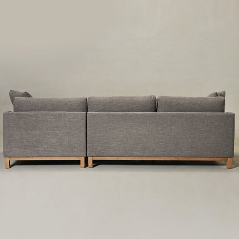 Goose Down Feathers Upholstered Sectional Sofa | Cloud Soft L-Shaped Sectional with Chaise | Down Filled Modern Sectional Couch | Comfortable Everyday Sectional Sofa | Modular L-Shape Sectional | Kinwell Furniture