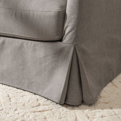 Eliza Slipcover Swivel Barrel Chair – Gray Swivel Armchair | Washable Slipcover Chair | Kinwell Furniture | Cozy Lounge Chair