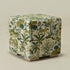 Jungle Animal Print Embroidered Fabric Square Ottoman | Embroidered Fabric Footstool | Modern Decorative Accent | Upholstered Accent Seating | Living Room Furniture | Statement Fabric Design | Kinwell Furniture