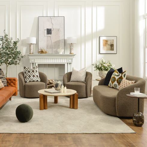Everitte Bouclé Loveseat Sofa