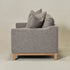 Goose Down Feathers Upholstered Loveseat – Tan Square Arm 2-Seater Sofa | Plush Feather-Filled Loveseat | Kinwell Furniture | Cloud-Soft, Timeless Design