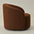Everitte Bouclé Swivel Barrel Chair - Brown Modern Swivel Chair | Swivel Accent Chairs | Kinwell Furniture | Swivel Armchairs