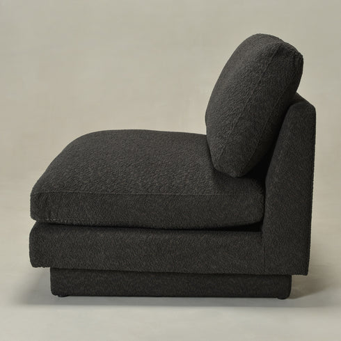 Montyne Bouclé Armless Chair - Comfortable Accent Chair | Side Chairs for Living Room | Kinwell Furniture | Oversize Accent Chairs & Large Accent Chairs