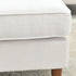 Tiziano Tufted Ottoman – Linen Rectangular Footrest & Accent Seat | Mid-Century Upholstered Pouf | Ivory Ottoman