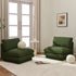 Montyne Bouclé Armless Chair - Comfortable Accent Chair | Side Chairs for Living Room | Kinwell Furniture | Oversize Accent Chairs & Large Accent Chairs