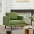 Upholstered Armchair – Green Square Arm Accent Chair | Performance Fabric Armchair | Kinwell Furniture | Scandinavian, Timeless Design