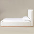 Agnes Linen Platform Bed - Beige / Gray Upholstered Bed | Queen & King Platform Beds | Kinwell Furniture | Modern Linen Bed Frames