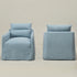 Clara Linen Slipcover Swivel Chair