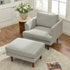 Upholstered Armchair – Gray Square Arm Accent Chair | Performance Fabric Armchair | Kinwell Furniture | Scandinavian, Timeless Design