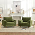 Tiziano Tufted Armchair – Green Velvet Accent Chair with Pillows | Mid-Century Lounge Chair | Kinwell Furniture