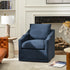Charles Slipcover Swivel Barrel Chair – Navy Modern Swivel Chair | Slipcover Swivel Chairs | Kinwell Furniture | Swivel Armchairs