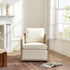 Claude Linen Swivel Cane Chair