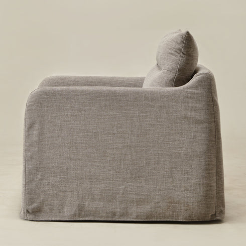 Clara Linen Slipcover Swivel Chair