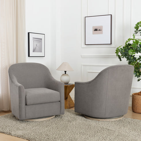 Ethel Swivel Nursery Glider - Slate Gray Nursery Glider | Glider Chairs | Kinwell Furniture | Modern Nursing Chairs | Recliners & Rockers