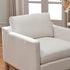 Goose Down Feathers Upholstered Armchair – Cream Square Arm Accent Chair | Plush Feather-Filled Chair | Kinwell Furniture | Cloud-Soft, Timeless Design