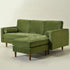 Tiziano Tufted 2-Piece Sectional Sofa – Green Velvet Reversible Chaise Couch with Accent Pillows | Mid-Century Modern L-Shaped Sofa | Kinwell Furniture