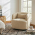 Ashlie Linen Swivel Barrel Chair - Wheat Modern Swivel Chair | Swivel Accent Chairs | Kinwell Furniture | Swivel Armchairs