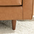 Tiziano Tufted 3-Seater Sofa – Camel Faux Leather Couch with Accent Pillows | Mid-Century Modern Sofa | Kinwell Furniture