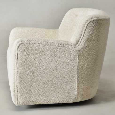Vestie Chenille Swivel Barrel Chair - Swivel Accent Chair | Living Room Swivel Chairs | Kinwell Furniture | Best Swivel Chairs