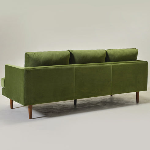 Green Upholstered Sofa – Albert Sofa Couch | 3-Seater Sofa | Kinwell Furniture | Mid-Century Modern, Timeless Design