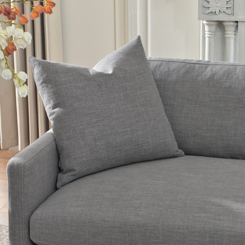 Goose Down Feathers Upholstered Sectional Sofa | Cloud Soft L-Shaped Sectional with Chaise | Down Filled Modern Sectional Couch | Comfortable Everyday Sectional Sofa | Modular L-Shape Sectional | Kinwell Furniture