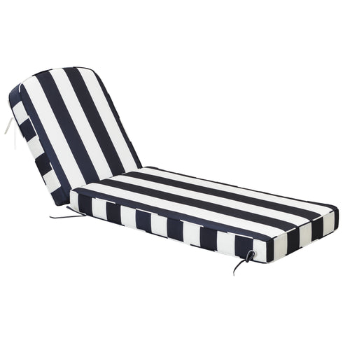 Ranu Extra Thick Outdoor Cushion Set – Black Striped Patio Chair Cushions | Outdoor Seat & Back Cushions | Weather-Resistant Outdoor Cushions | Kinwell Furniture