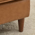 Tiziano Tufted Ottoman – Faux Leather Rectangular Footrest & Accent Seat | Mid-Century Upholstered Pouf | Camel Ottoman