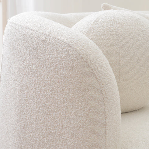 Ashlie Bouclé 3-Seater Sofa - 3 Seater Sofa | Three Seater Couch | Kinwell Furniture | Modern 3 Seater Sofas