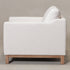 Goose Down Feathers Upholstered Armchair – Cream Square Arm Accent Chair | Plush Feather-Filled Chair | Kinwell Furniture | Cloud-Soft, Timeless Design