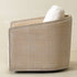 Claude Linen Swivel Cane Chair