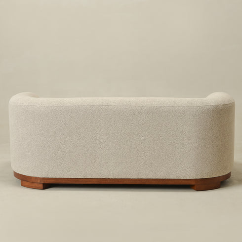 Otto Bouclé Loveseat in Taupe – Modern Boucle 2 Seater Sofa | Small Apartment Sofa | Cozy Loveseat Couch | Kinwell Furniture