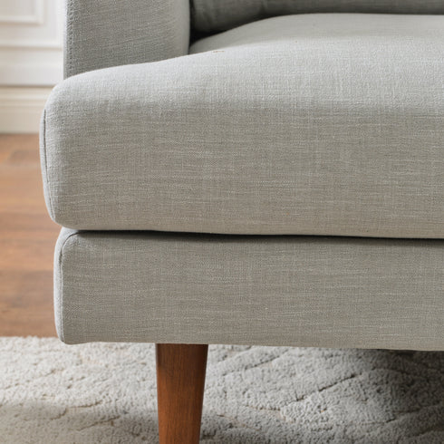 Gray Upholstered Sofa – Albert Sofa Couch | 3-Seater Sofa | Kinwell Furniture | Mid-Century Modern, Timeless Design