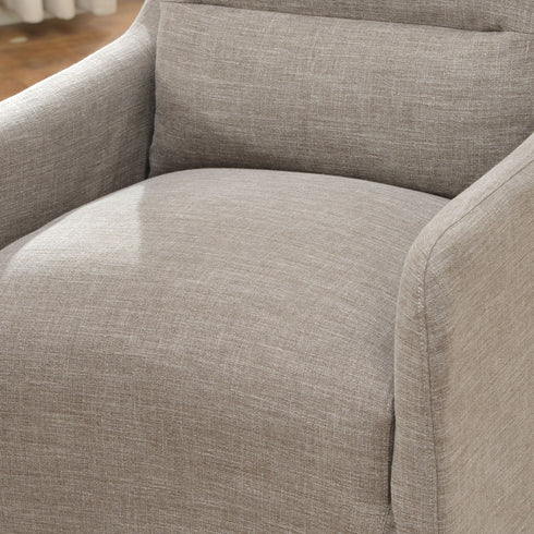 Clara Linen Slipcover Swivel Chair
