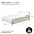 Dorothy Linen Platform Bed with Headboard – White Modern Upholstered Queen Bed Frame | Platform Beds | Kinwell Furniture | Bedroom Bed Frame