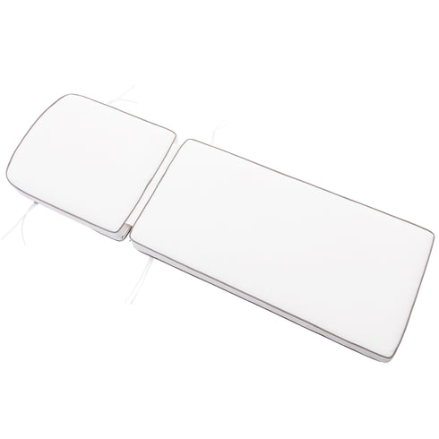 Ranu Extra Thick Outdoor Cushion Set – White Patio Chair Cushions | Outdoor Seat & Back Cushions | Weather-Resistant Outdoor Cushions | Kinwell Furniture