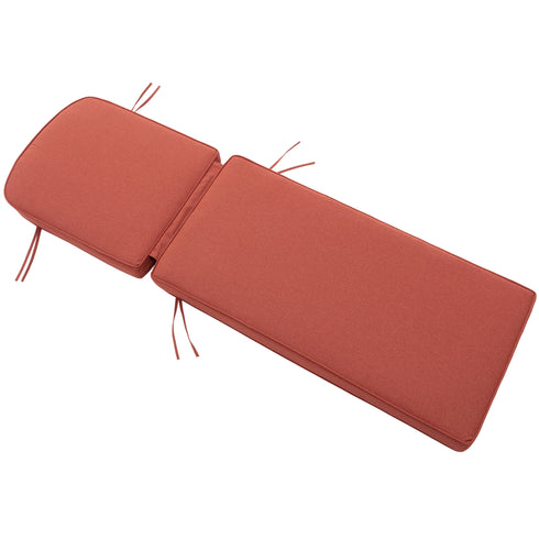 Ranu Extra Thick Outdoor Cushion Set – Orange Patio Chair Cushions | Outdoor Seat & Back Cushions | Weather-Resistant Outdoor Cushions | Kinwell Furniture