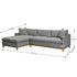 Goose Down Feathers Upholstered Sectional Sofa | Cloud Soft L-Shaped Sectional with Chaise | Down Filled Modern Sectional Couch | Comfortable Everyday Sectional Sofa | Modular L-Shape Sectional | Kinwell Furniture