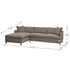 Goose Down Feathers Upholstered Sectional Sofa | Cloud Soft L-Shaped Sectional with Chaise | Down Filled Modern Sectional Couch | Comfortable Everyday Sectional Sofa | Modular L-Shape Sectional | Kinwell Furniture