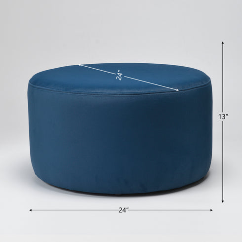 Elof Velvet Ottoman - Stylish Ottoman | Living Room Pouf | Kinwell Furniture | Modern Ottomans