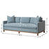 Goose Down Feathers Upholstered Sofa – Blue 3 Seater Sofa | Three Seater Couch | Kinwell Furniture | Modern Upholstered Sofas