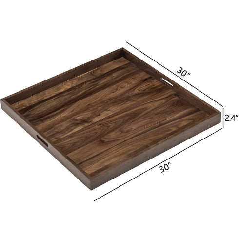 Square Black Walnut Serving Tray - Kinwell Furniture