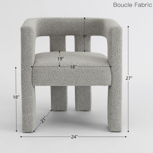 Hal Modern Bouclé Armchair Set - Cozy Accent Chair | Decorative Side Chairs | Kinwell Furniture | Most Comfortable Accent Chairs