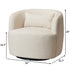 Ashlie Linen Swivel Barrel Chair - Ivory Modern Swivel Chair | Swivel Accent Chairs | Kinwell Furniture | Swivel Armchairs