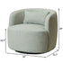 Ashlie Linen Swivel Barrel Chair - Light Green Modern Swivel Chair | Swivel Accent Chairs | Kinwell Furniture | Swivel Armchairs
