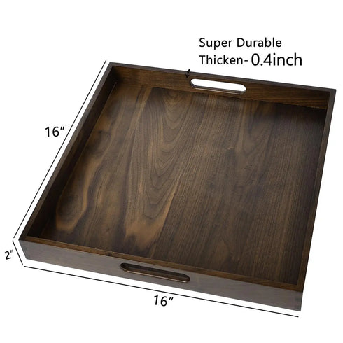 Square Black Walnut Serving Tray - Kinwell Furniture